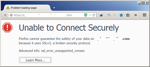 Firefox禁用了SSL3.0